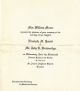 Elizabeth M Hewitt / John R Brownridge 1912 wedding invitation