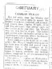 Charles Wright 1921 obituary