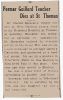 Harold Spencley 1937 obituary