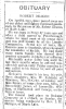 Robert Deacon obituary 1921