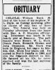 William Buck 1931 obituary