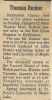 Thomas Redner 1975 obituary