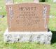 Joseph Hewitt / Margaret Ann Coulter headstone